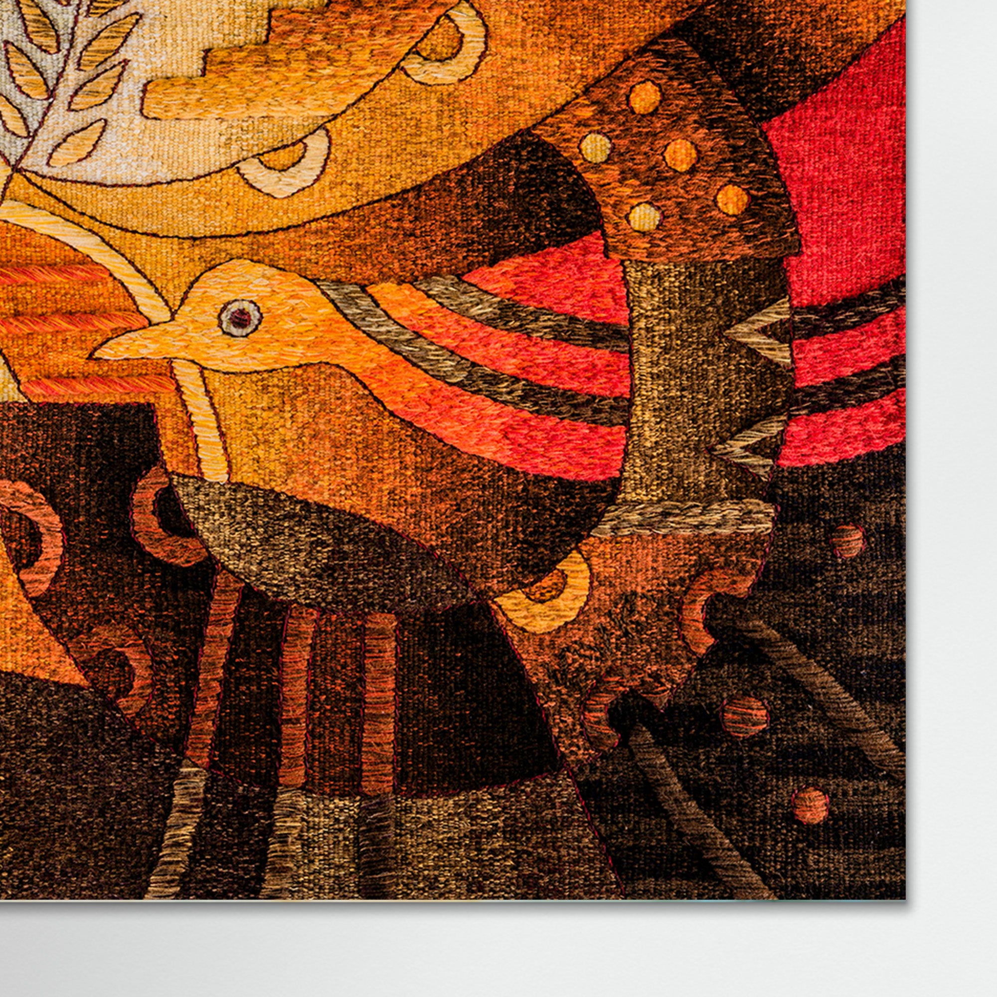 Cuatro pájaros hacia el sol